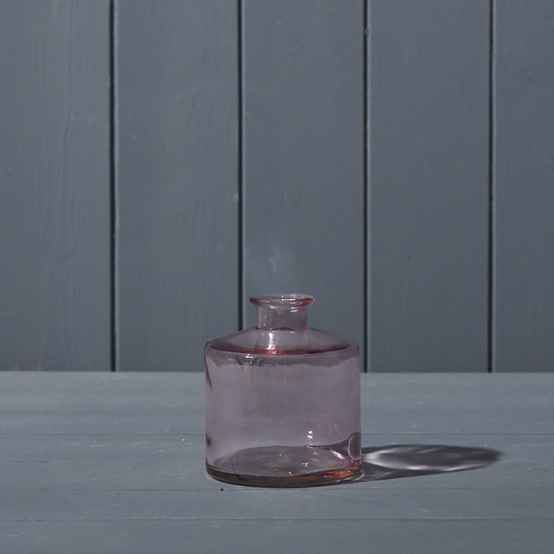 Lavender Squat Glass Bottle (10.3cm) detail page